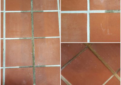 Teracotta tiles - before and after